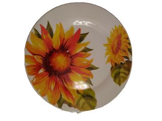 Royal Norfolk Set Of 4 Tuscan Yellow Sunflowers Autumn Fall Dinner Plates 10.  5”