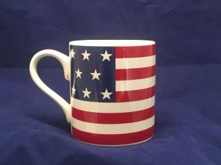 Ralph Lauren Hamptons Flag Red White Blue Stars Coffee Mug Independence Day