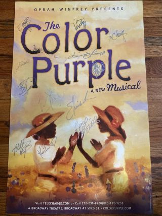 The Color Purple Autograph Broadway Poster