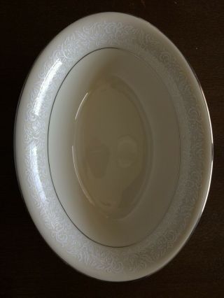 Pickard China Brocade Casserole Dish.  Off White W/ White Pattern