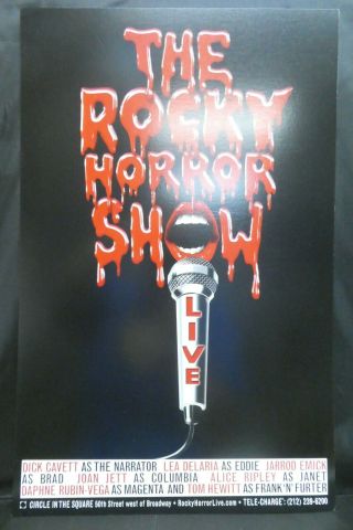 The Rocky Horror Show Theater Broadway Window Card Poster 14 " X 22 "