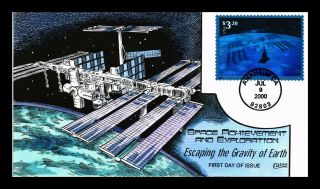 Dr Jim Stamps Us Space High Value Hologram Fdc Hand Colored Cover Unsealed