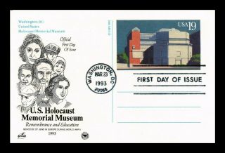 Dr Jim Stamps Us Holocaust Museum 19c Art Craft First Day Postal Card