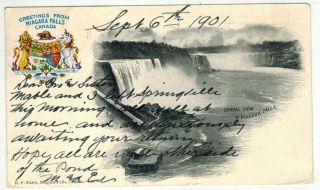 Ps 9/6/1901 Day Mckinley Was Shot Pan American Expo Color Postcard Niagara Falls