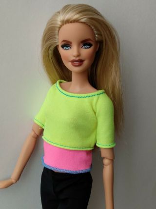 Ooak Barbie Doll Custom Fashionista Repaint,  Blonde Millie Face,  Articulated