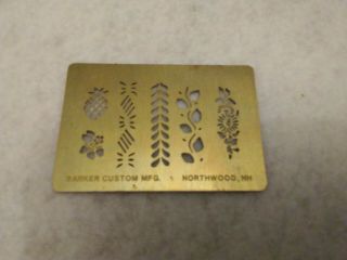 1:12 Scale Dollhouse Miniatures.  Brass Stencil.  Pineapple And Multiple Floral.