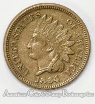 1c One Cent Penny 1864 Ef Xf Au Indian Head Edge Luster Choice