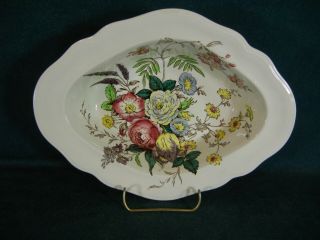 Copeland Spode Gainsborough Old Mark 10 1/4 " Oval Serving Bowl