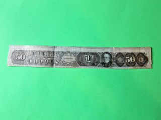 Very Large U.  S.  Internal Revenue Tax Paid For 50 Cigars Cents Cigar Box Stamp