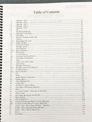 THE WILD PARTY LaChuisa Piano Conductor Vocal Score Musical Theatre Broadway 2