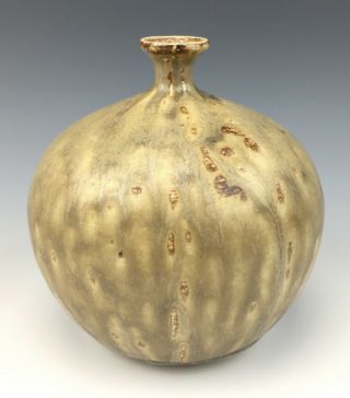 Mid - Century Modern Japanese Wheel - Thrown Weed Pot Vase