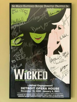 Wicked Signed And Framed Broadway Poster