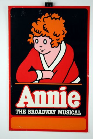 Annie The Broadway Musical - Art Poster Print (theatre Window Card) 14 X 22