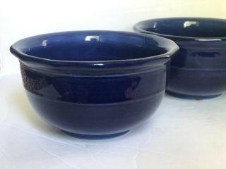 4 Home and Garden Party Cobalt Blue Soup Bowls Stoneware 2