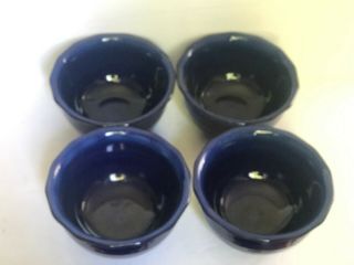 4 Home and Garden Party Cobalt Blue Soup Bowls Stoneware 3
