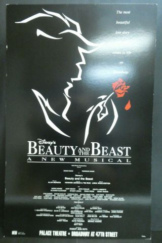 Beauty And The Beast Musical Theater Broadway Window Card Poster 14 " X 22 "