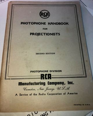 Rca Photophone Handbook 1941 Drive In Theater Television Sound Speakers Mic Mi