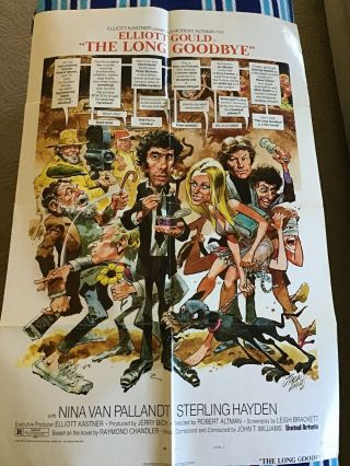 Vint Movie Poster Orig Theater 27x41 Full Sheet The Long Goodbye Elliott Gould