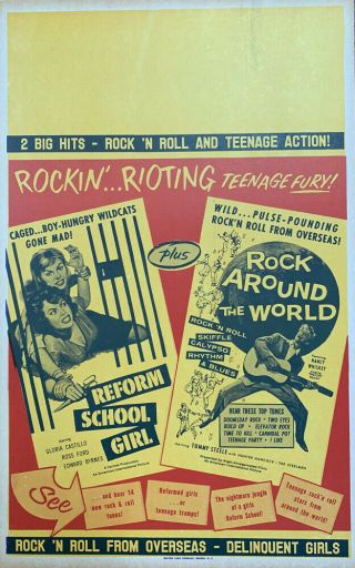 Reform School Girl / Rock Around The World Combo Benton Window Card
