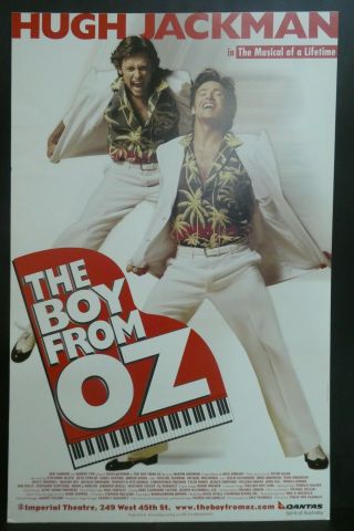 The Boy From Oz Musical Theater Broadway Window Card Poster 14 " X 22 "