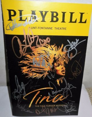 The Tina Turner musical Broadway Opening Night Cast Signed Playbill,  All Leads 2