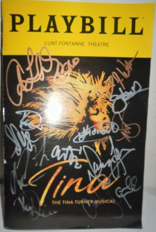 The Tina Turner musical Broadway Opening Night Cast Signed Playbill,  All Leads 3