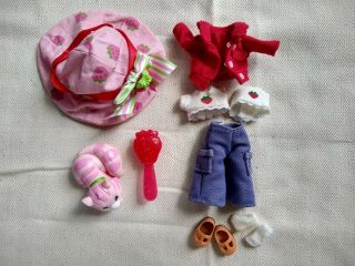 Bandai Strawberry Shortcake Replacement Clothes Clothing Shoes Pet Cat Custard