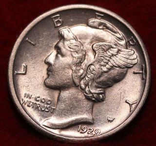 Uncirculated 1929 - D Denver Silver Mercury Dime