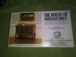 House Of Miniatures 1/12 Dollhouse Miniatures Chippendale Lowboy Kit
