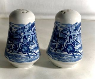 Staffordshire Liberty Blue Salt And Pepper Shakers