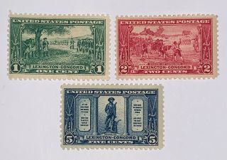 Travelstamps: 1925 US Stamps Scott s 617 - 619,  MOGH SET 3