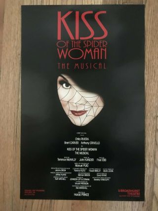 " Kiss Of The Spider Woman " Broadway Window Card Chita Rivera