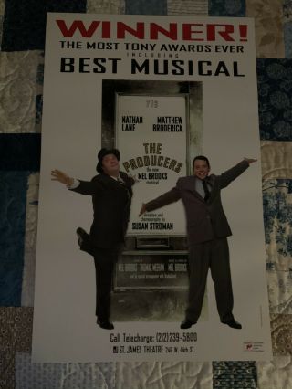 The Producers Broadway Cast (obc) Poster/window Card