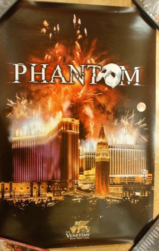Phantom Of The Opera Las Vegas Venetian Poster 2007 Rare Lloyd Webber