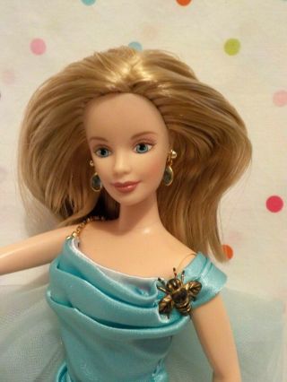 Gorgeous Special Edition Barbie Doll,  Blue&white Gown,  Blondehairshoes,  Mattel,  Excd