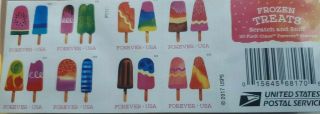 2018 5294b With 5285 - 5294 Frozen Treats Booklet Of 20 Forever Stamps Mnh
