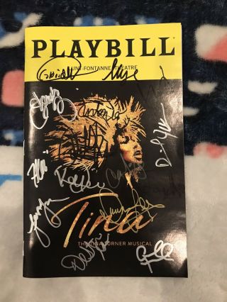 Tina: The Tina Turner Musical Signed Playbill By Most Cast,  Adrienne Warren