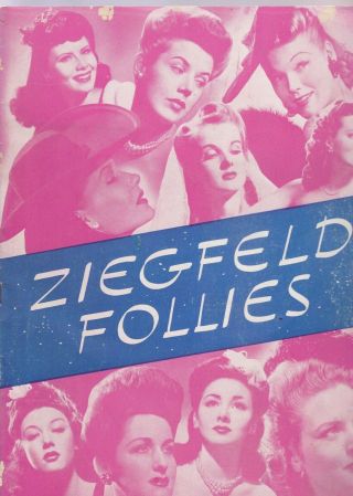 Ziegfeld Follies 1943 Program - Milton Berle,  Ilona Massey,  Christine Ayres,  Etc