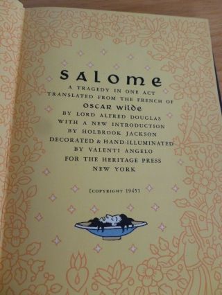 Oscar Wilde - Salome - York 1945 - Illustrated By Valenti Angelo
