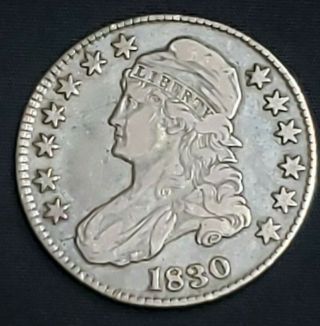 1830 United States Capped Bust Silver Half Dollar 50c