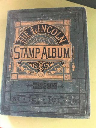 Old Lincoln Stamp Album,  With Penny Black,  2d Blue,  1d Red 2000,  Stamps - All Early