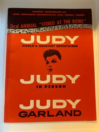 Judy Garland Concert Program 1961 Stereo At The Bowl Carnegie Hall