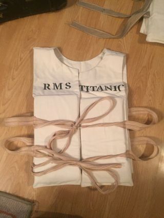 2 Titanic Life Vest Props Canvas Fabric W/foam Inserts.  For A Hs Production