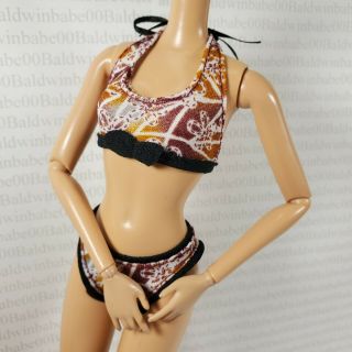 Swimsuit Barbie Doll My Scene Spring Break Print Halter Bikini Bathing Suit