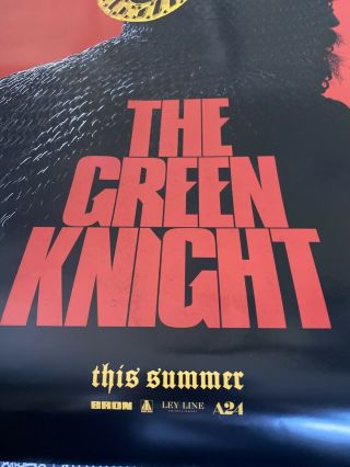 The Green Knight Theatrical Poster 27x40 D/S Near Release Poster 2