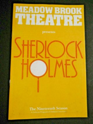 1984 - 85 - The Meadow Brook Theatre Program - Sherlock Holmes