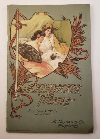 1910 Knickerbocker Theatre York Program " The Dollar Princess " Musical Comedy