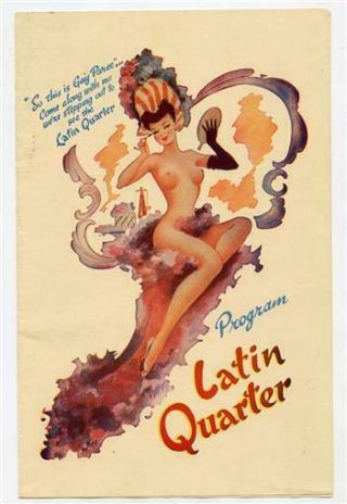 Latin Quarter Program Vive La Femme York 1940 