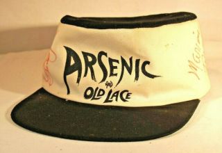 Arsenic & Old Lace Cast Signed Stage Crew Cap Marion Ross Jean Stapleton J Frid