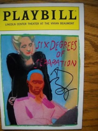 Anthony Rapp Signed (only) Playbill Six Degrees Of Separation Stockard Channing